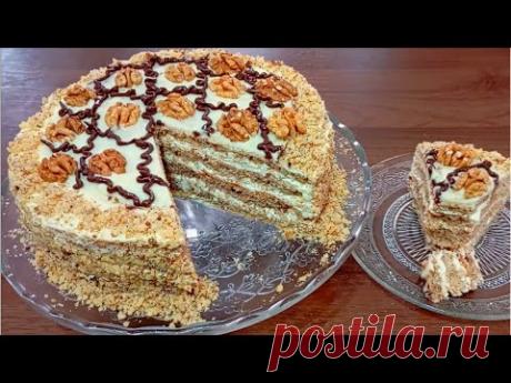 Торт БАКУ из 80-х!!! Вкуснейший ореховый торт из самых доступных продуктов!!!