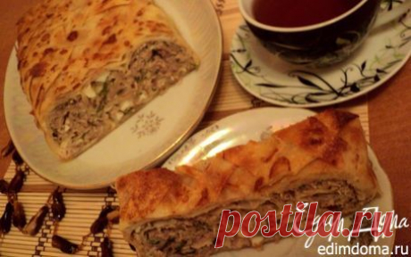 Блинный пирог с мясом