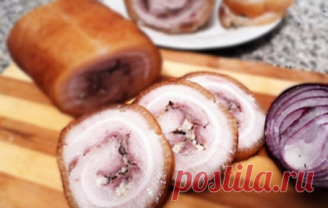 Рулет из сала / Закуски из сала / TVCook: пошаговые рецепты с фото