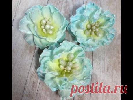 Frosted foamiran flowers