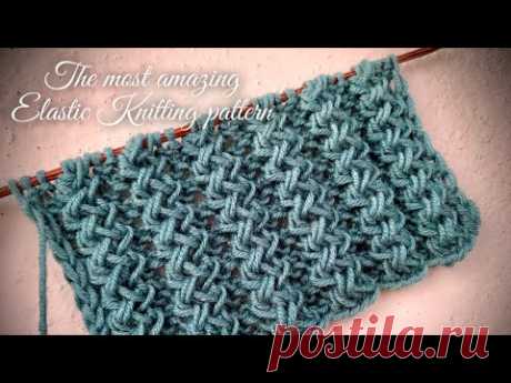 ВЯЖЕМ САМУЮ КРАСИВУЮ ПЫШНУЮ РЕЗИНКУ СПИЦАМИ!!! / THE MOST AMAZING ELASTIC KNITTING PATTERN