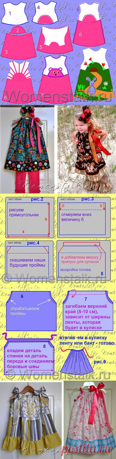 Как пошить платье для девочки своими руками - выкройка и модели.