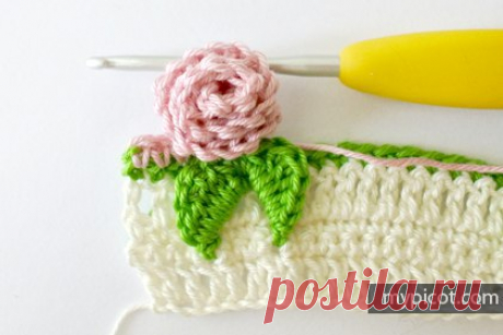 Узор &quot;Розочки&quot; крючком — Сделай сам, идеи для творчества - DIY Ideas