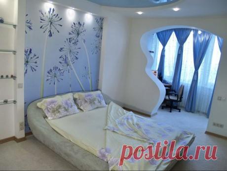 Пример объединения спальни и лоджии, как вам идея?