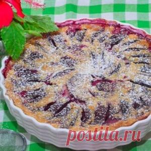 Заливной пирог со сливами