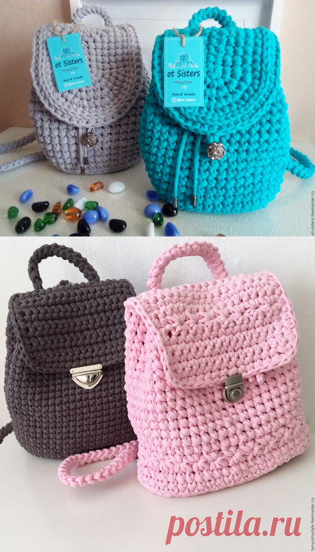 Вязание рюкзаков и сумок