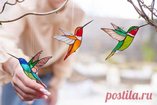 Colibrí suncatcher ventana colgantes Conjunto de 3 colibríes Regalo amante de las aves Decoración de vidrieras Regalo para mamá Decoración de pájaros de vidrio - Etsy Chile