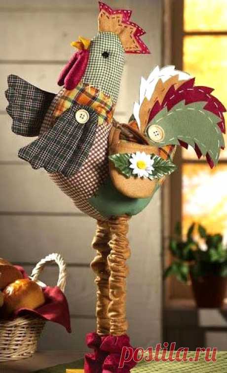 Петушки из ткани - Домашний hand-made