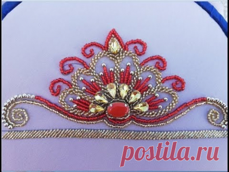Hand Embroidery: beautiful design with beads