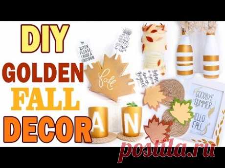 ОСЕННИЙ декор комнаты * 8 разных ИДЕЙ * Golden Fall Decor * BubeBOX #1 *Bubenitta
