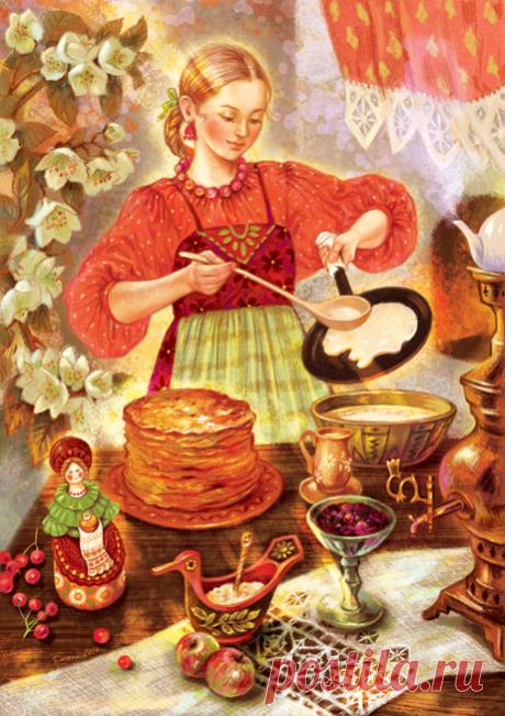 Иллюстрация Блины.  Таня Сытая / Tanya Sitaya