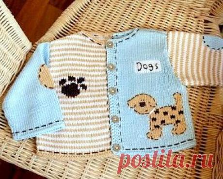 Как связать кофточку для новорожденного спицами. Схема
