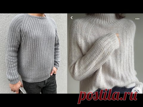 Мастер-класс мужской свитер спицами