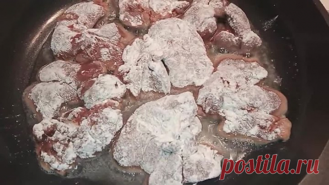 Нежная куриная печень с луком