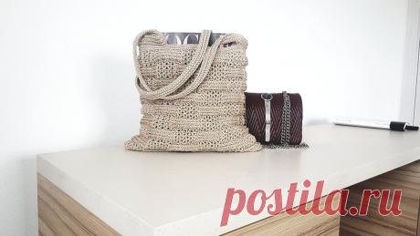 Новая вязаная сумка и отчёт по летним работам для всех, кто неравнодушен к такому виду аксессуаров. | Asha. Вязание и дизайн.🌶 | Яндекс Дзен