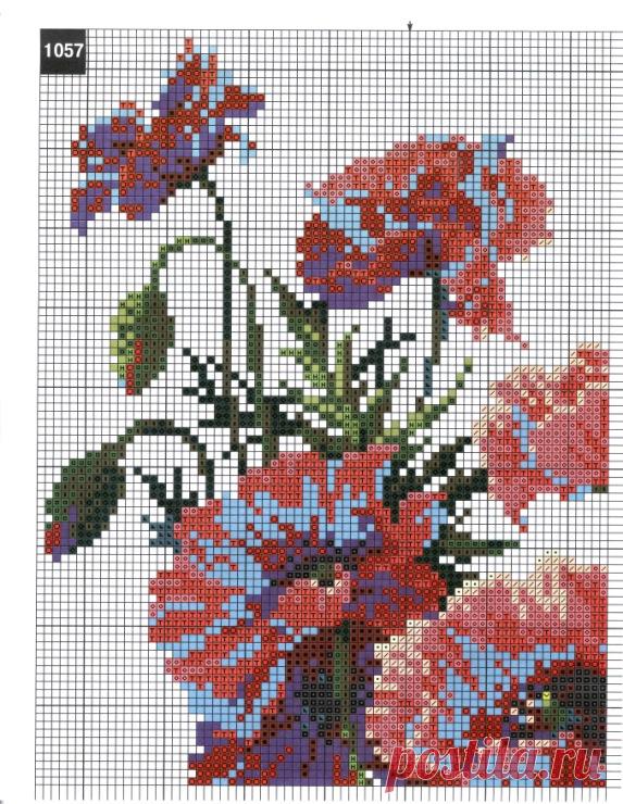 Gallery.ru / Фото #9 - Подсолнухи и маки: 2 схемы - frango