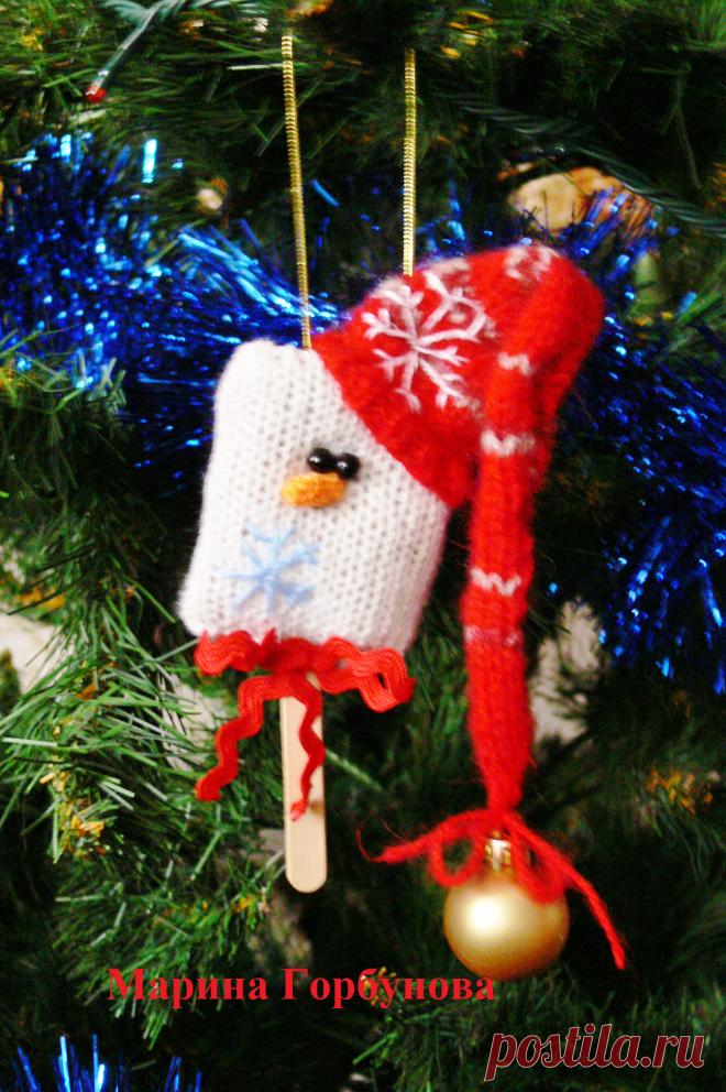 Ёлочная игрушка Эскимо.Авторская ручная работа.Вяжу на заказ