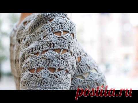 OPENWORK DRESS WITH SHORT SLEEVES - АЖУРНОЕ ПЛАТЬЕ С КОРОТКИМ РУКАВОМ