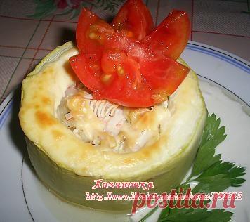 Хозяюшка. Кушать подано! - Кабачки, фаршированные крабовым мясом