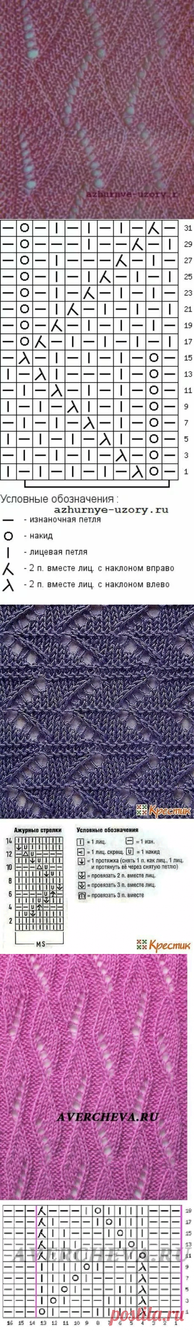 Фантастические узоры для вязания спицами | Что умею, тем делюсь! | Яндекс Дзен