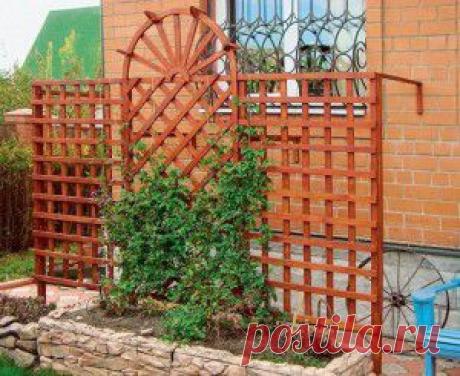 Деревянный трельяж - опора своими руками -