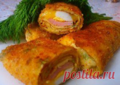 Блины с колбасой