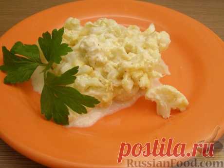 Рецепт: Цветная капуста с сыром (в микроволновке) на RussianFood.com