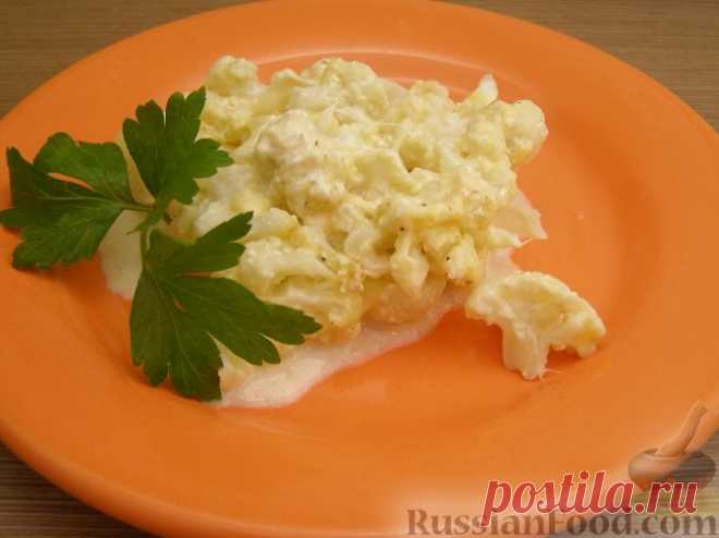 Рецепт: Цветная капуста с сыром (в микроволновке) на RussianFood.com
