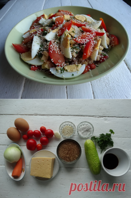 Салат «Чесночный тунец» – до элементарности легко, а вкус отменный (нравится всей моей семье)