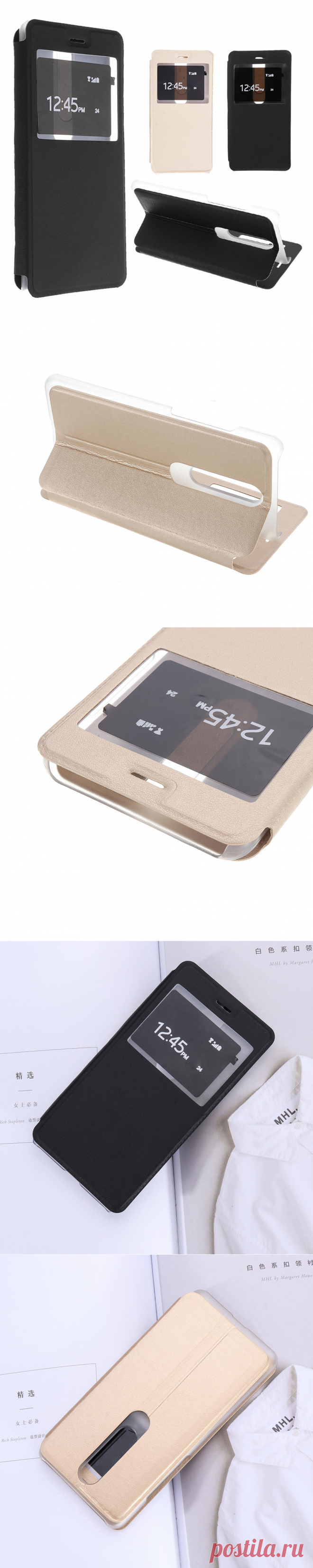 bakeey luxury flip with view window pu leather full body protective case for xiaomi redmi k20 / redmi k20 pro / mi 9t / mi 9t pro Sale