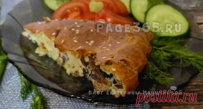 Заливной пирог с рыбными консервами - быстро и вкусно