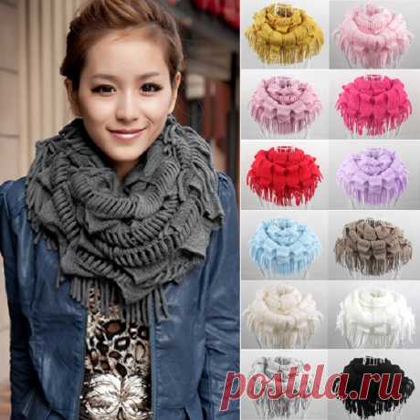шарфы марка 2016 Picture - More Detailed Picture about Winter Scarf 2016 Hot Fashion New Women Solid Warm Knit Fringe Tassel Neck Wrap Circle Snood Scarf Shawl Autumn Luxury Brand Picture in Scarves from Fantaisie | Aliexpress.com | Alibaba Group