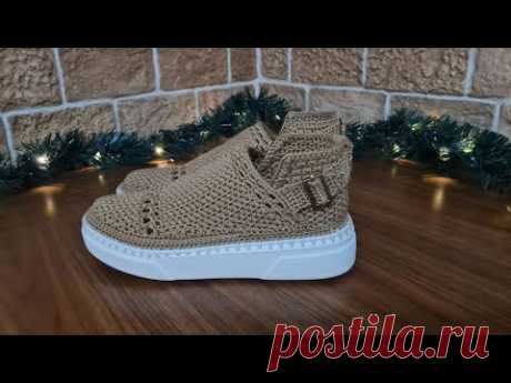💥⚡БОТИНКИ- МОКАСИНЫ ЖЕНСКИЕ 💥ТЕПЛО И СТИЛЬНО💝 ВЯЖЕМ КРЮЧКОМ 🔥💥 CROCHET SHOES