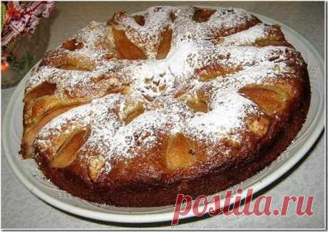 Вкуснейший грушевый пирог к вечернему чаю "Райский пир" С чашечкой кофе такой пирог создаст особую атмосферу.