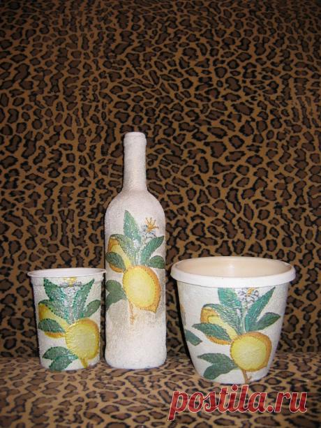 &quot;Лимонный фреш&quot;  (декупаж)