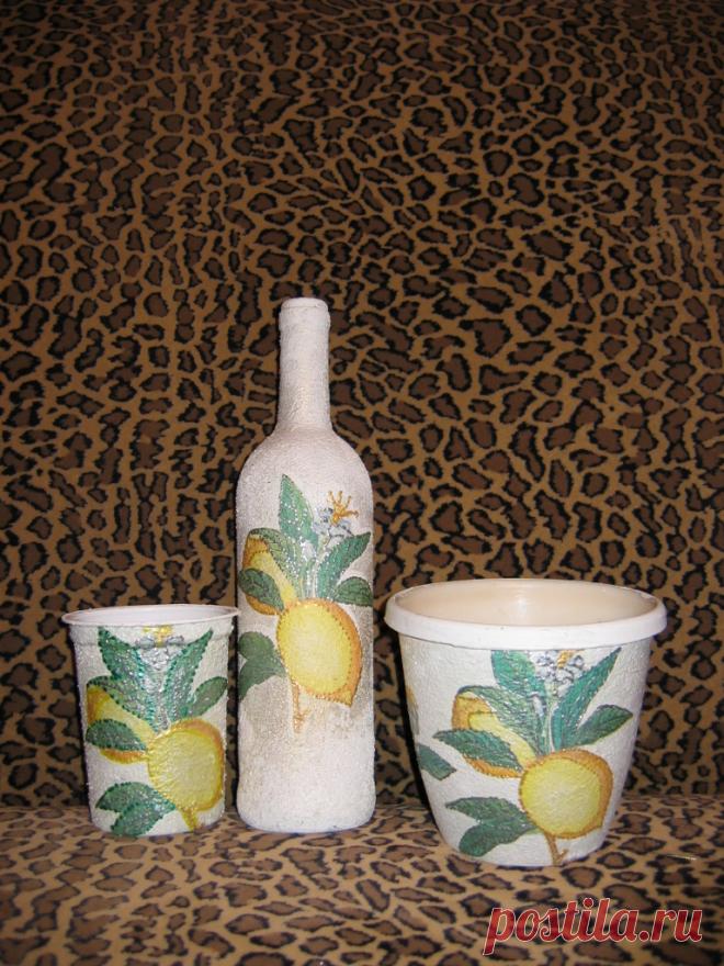 "Лимонный фреш"  (декупаж)