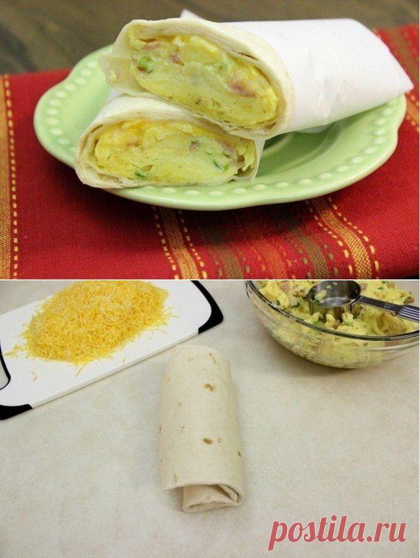Как приготовить бурито с ветчиной и сыром - рецепт, ингридиенты и фотографии