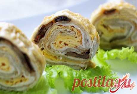 Куриный рулет с омлетом – просто и вкусно
