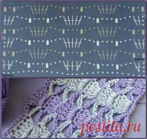 Двухцветный узор с вертикальными полосками