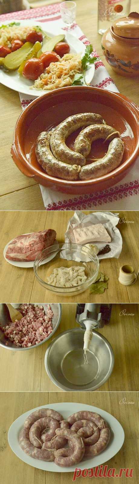 Колбаса, жареная в глечиках
