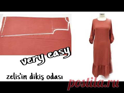 çok kolay ELBİSE kesimi ve dikimi