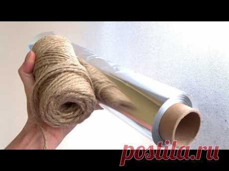 Настоящая КРАСОТА из ФОЛЬГИ и ДЖУТА своими руками / Jute craft idea