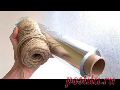 Настоящая КРАСОТА из ФОЛЬГИ и ДЖУТА своими руками / Jute craft idea