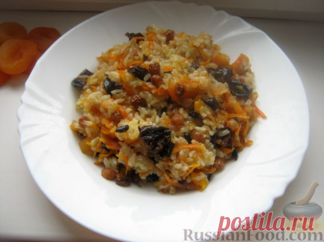 Рецепт: Рисовая каша с сухофруктами (в мультиварке) на RussianFood.com