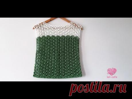 بلوزة كروشيه صيفي نسائي