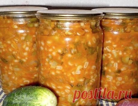 Консервируем с перловкой на зиму.