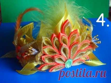 Корона Королева Осени ( Диадема ) ч.4 / Autumn fashion - diadem kanzashi