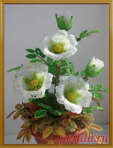 (37) Цветет шиповник | Beaded flowers