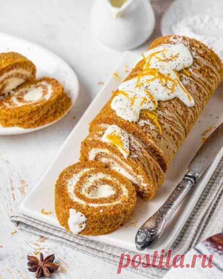 Морковный торт-рулет