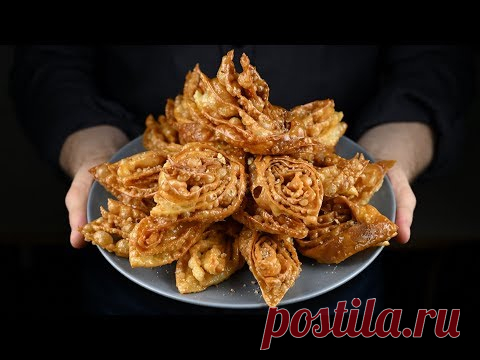 Хрустящий ХВОРОСТ в медовом сиропе. Крымская пахлава. Очень вкусная, медовая. baklava recipe